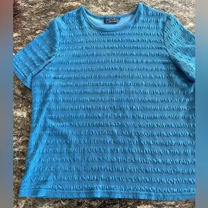 Women’s Blue Textured T-Shirt